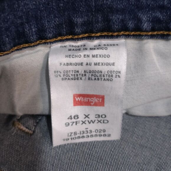 Bootcut High Rise Jeans 46x30 Mens Relaxed Fit Stretch Comfort Med Wash Western - Picture 11 of 16